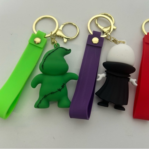 Disney's Nightmare Before Christmas Rubber Keychain Set of 4 NEW - Picture 8 of 12